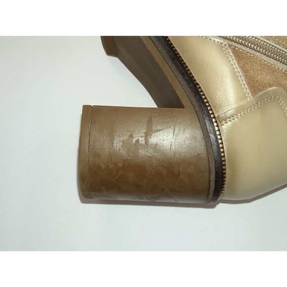 Softwaves Sahara Boots Leather Suede Ribbon Tie Chunky Lug Combat Boho Tan 36/6 - Picture 13 of 16